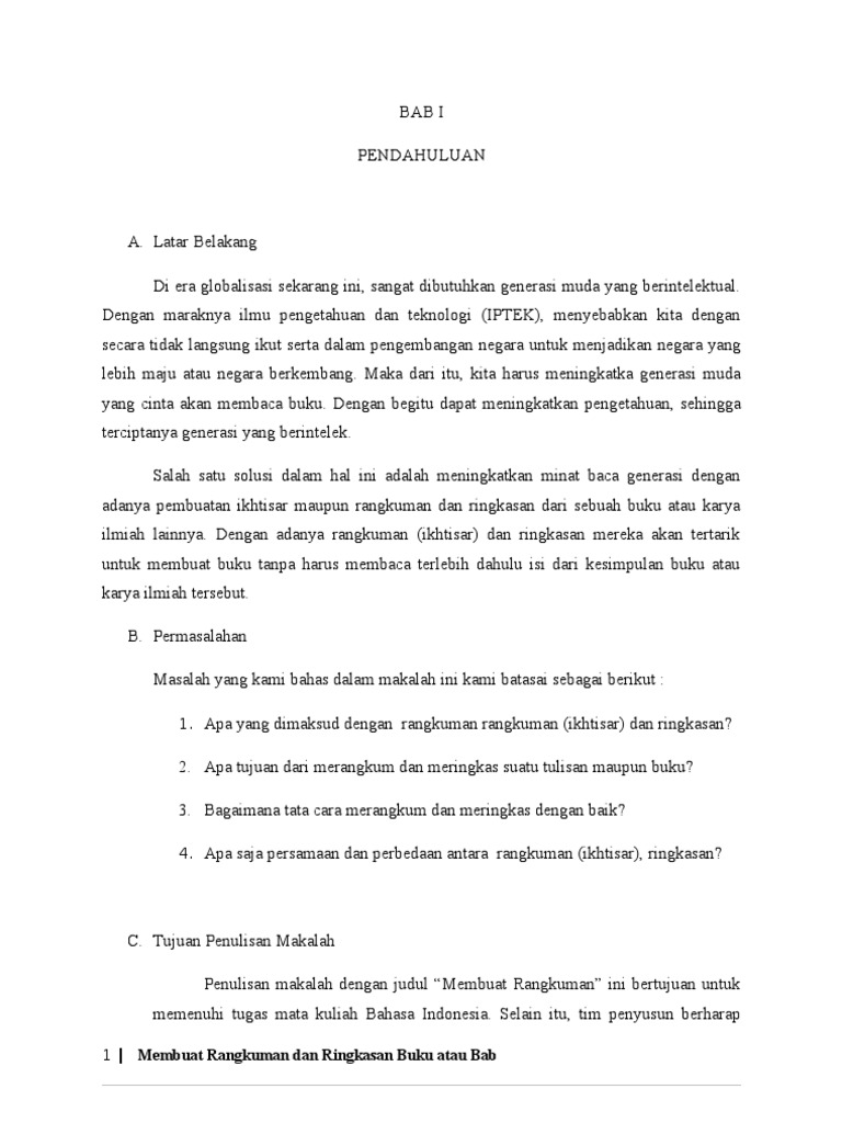 Ringkasan Dan Rangkuman