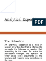 Analytical Exposition1