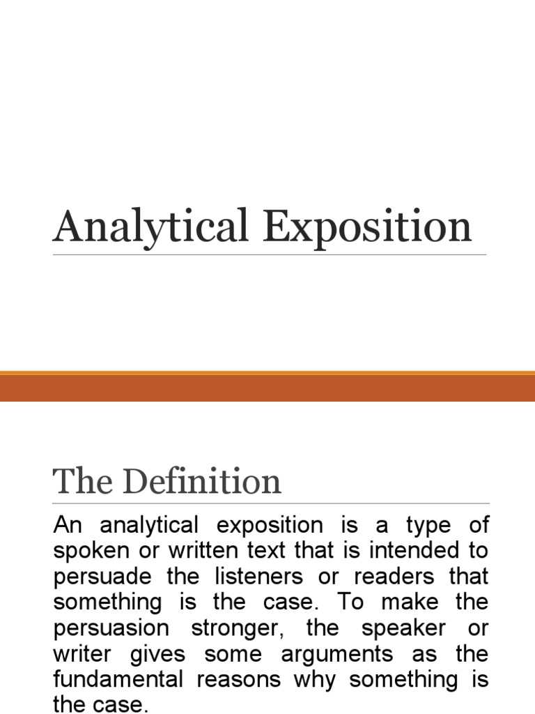 Understanding Analytical Exposition | PDF