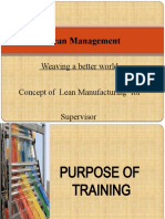 Concept of Lean Manufacturing For Supervisor and Middle Managemnt