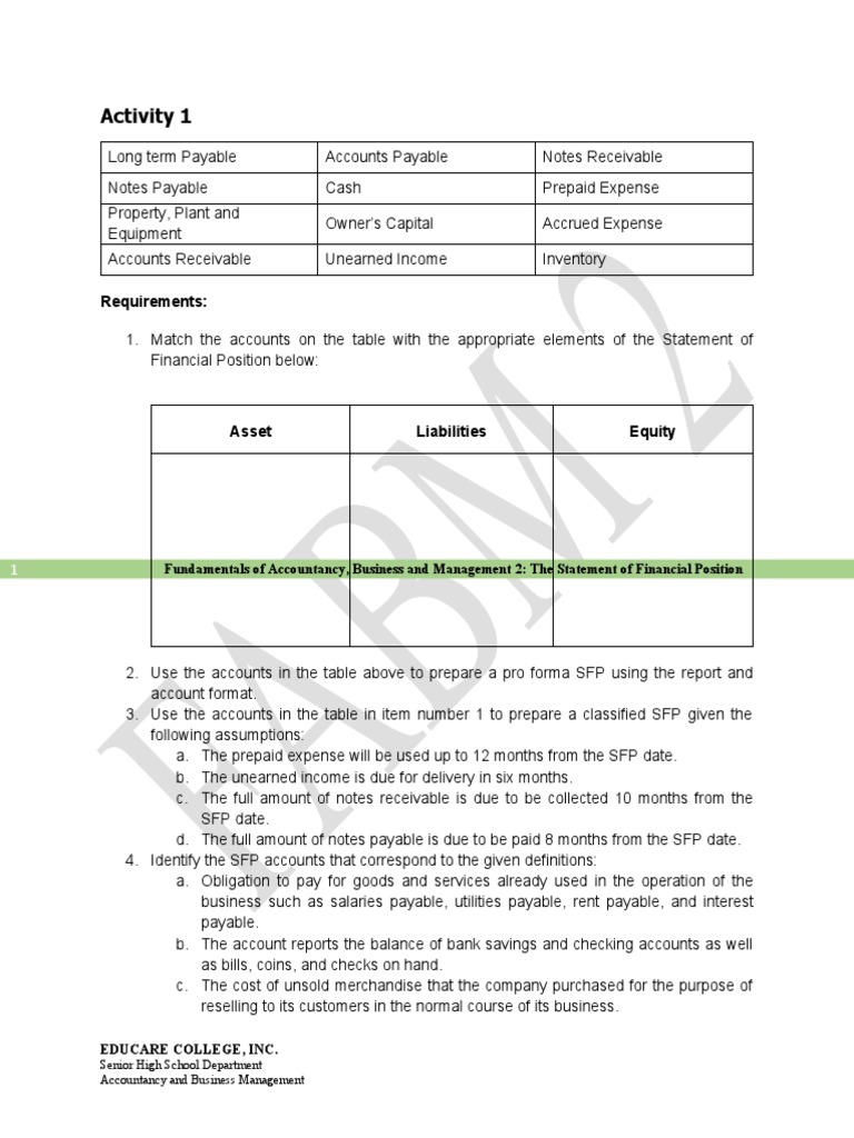 Preparing a Classified SFP Guide | PDF | Debits And Credits | Expense