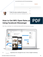 How To Get 88% Open Rates and 56% CTRs Using Facebook Messenger