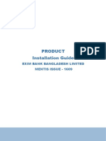 Product Installation Guide: Exim Bank Bangladesh Limited Mentis Issue - 1609