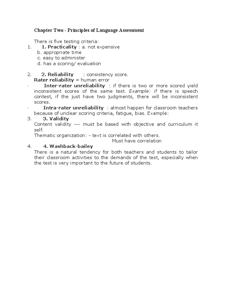 Language Assessment Principles Explained | PDF