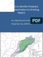 A Protocol To Identify Flowback: Water Contamination To Drinking Waters