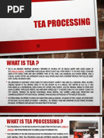 Tea Manufacturing Process Overview | PDF