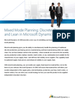 Mixed Mode Planning: Discrete, Process, and Lean in Microsoft Dynamics AX 2012