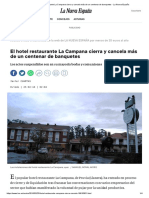 El Hotel Restaurante La Campana Cierra y Cancela Más de Un Centenar de Banquetes - La Nueva España