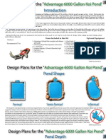 Design Plans For The " ": Advantage 6000 Gallon Koi Pond