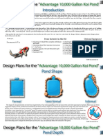 Design Plans For The " ": Advantage 10,000 Gallon Koi Pond