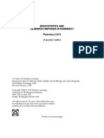 Biostatistics and Research Methods in Pharmacy Pharmacy c479