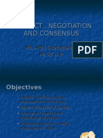 Conflict, Negotiation and Consensus