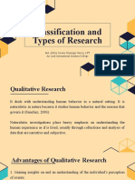 Classification and Types of Research
