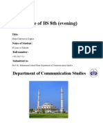 Project File of BS 8th - Lique Ur Rehman 15