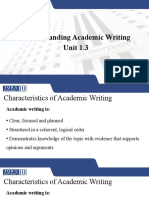 Understanding Academic Writing Unit 1.3
