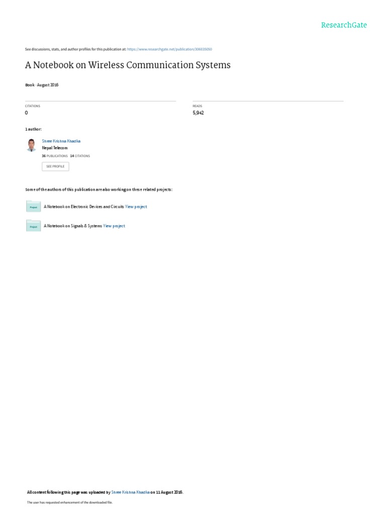 Wireless Communication Systems PDF 4 G Electrical Engineering
