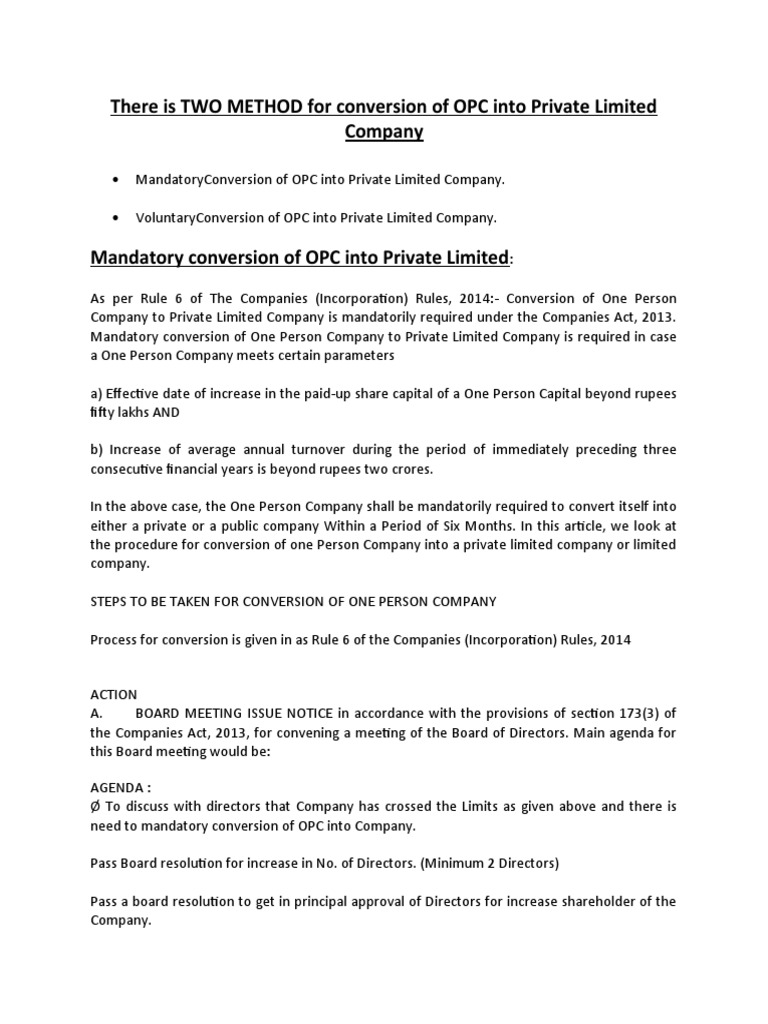 Process of Conversion PDF Limited Company Crime & Violence