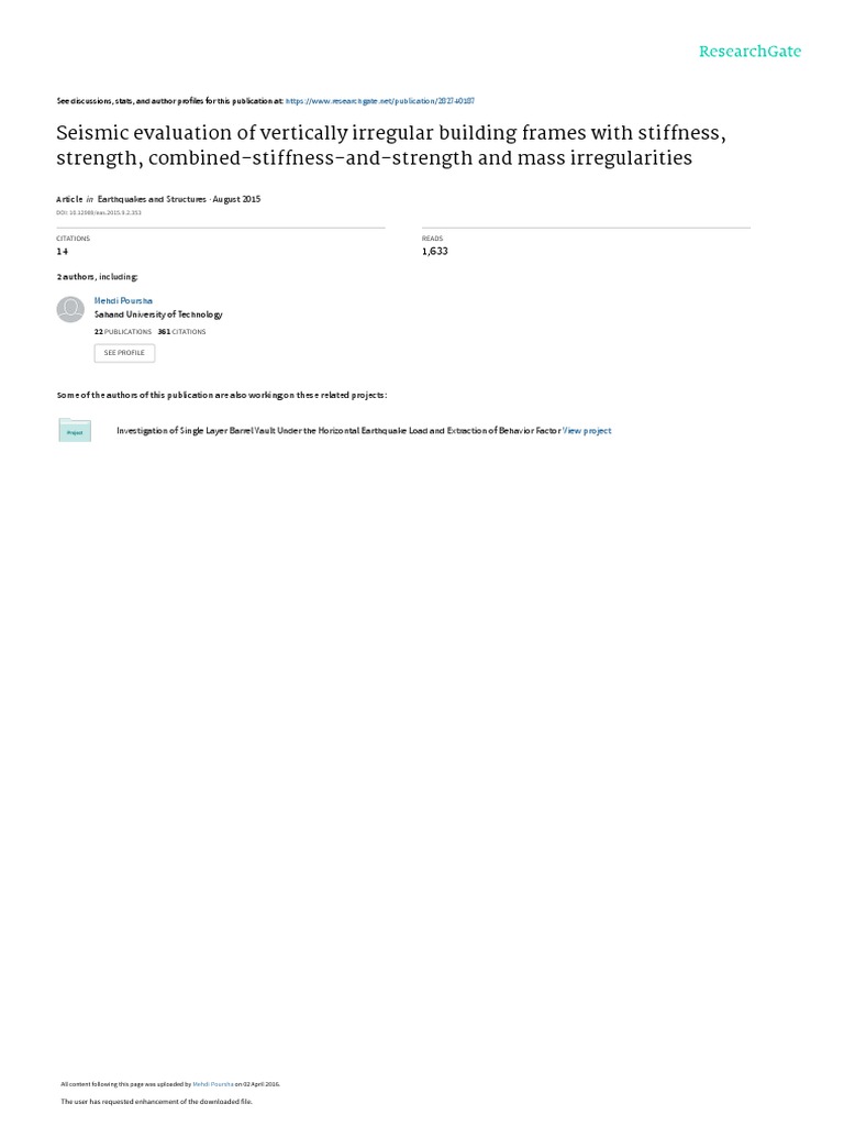Seismic Evaluation of Vertically Irregular Building Frames With