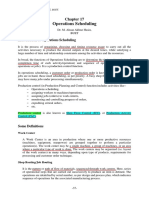 Operations Scheduling Chapter by Dr. Hasin