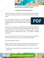 Evidencia Taller Aplicado Analizar Cambio de Caracteristicas en Productos Alimenticios