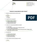 Prueba de Conocimiento Area Técnica