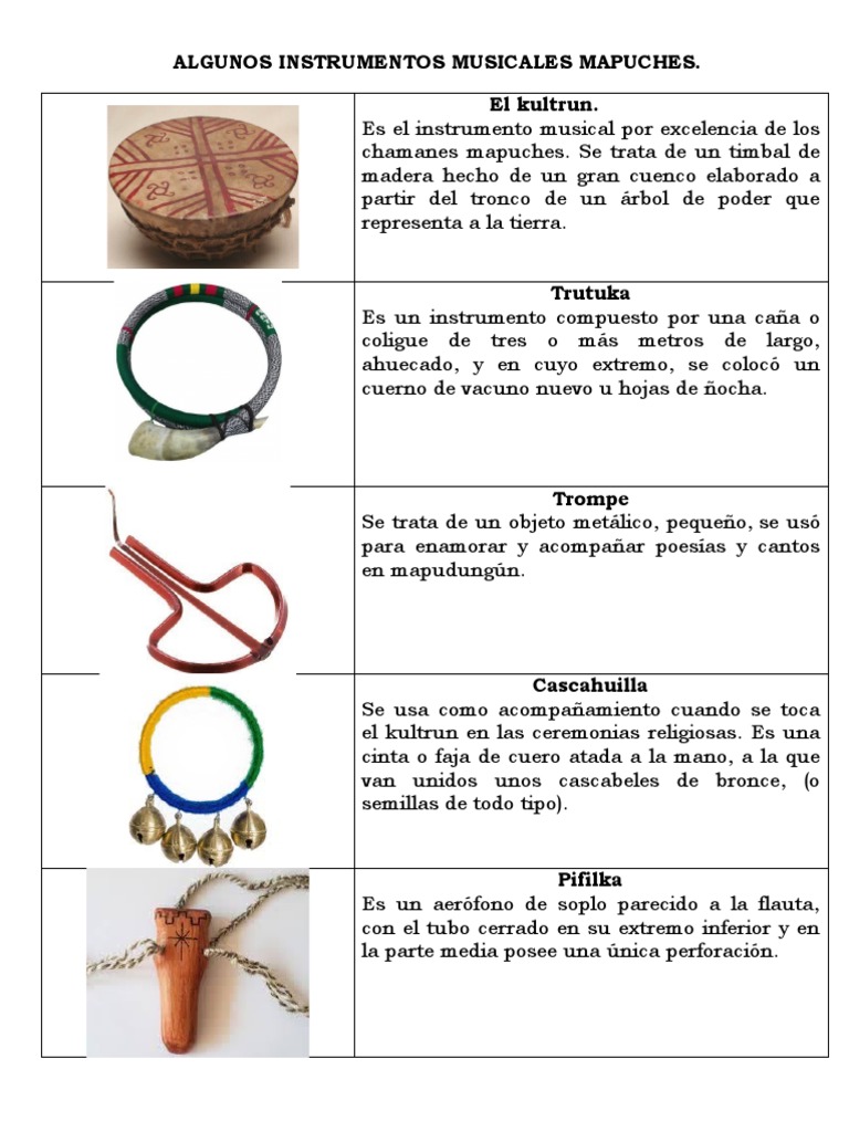 Instrumentos Mapuches Pdf