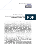 Research Methods in Linguistics: Lia Litosseliti (Ed.), (2nd Ed.) - London: Bloomsbury Academic, 2018