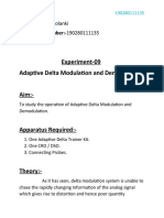 Experiment-09: Adaptive Delta Modulation and Demodulation
