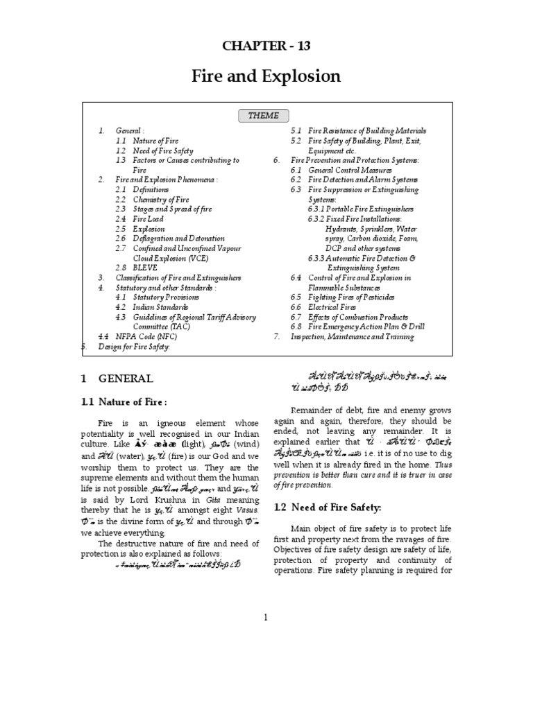 Chapter - 13 Fire and Explosion PDF | PDF | Combustion | Fires