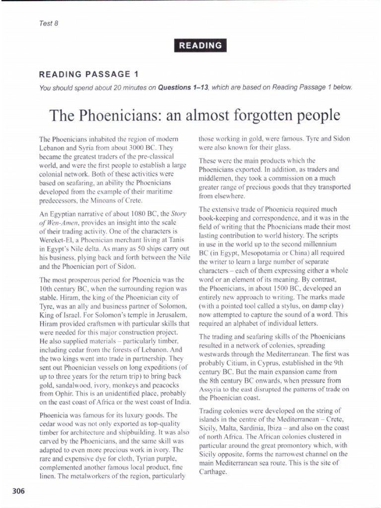 Test 8 Reading | PDF