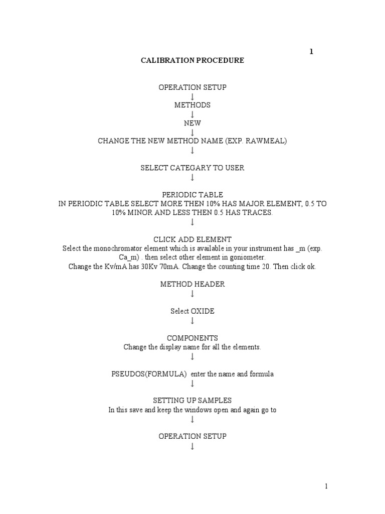 XRF Calibration Standards Procedure | PDF | Computing
