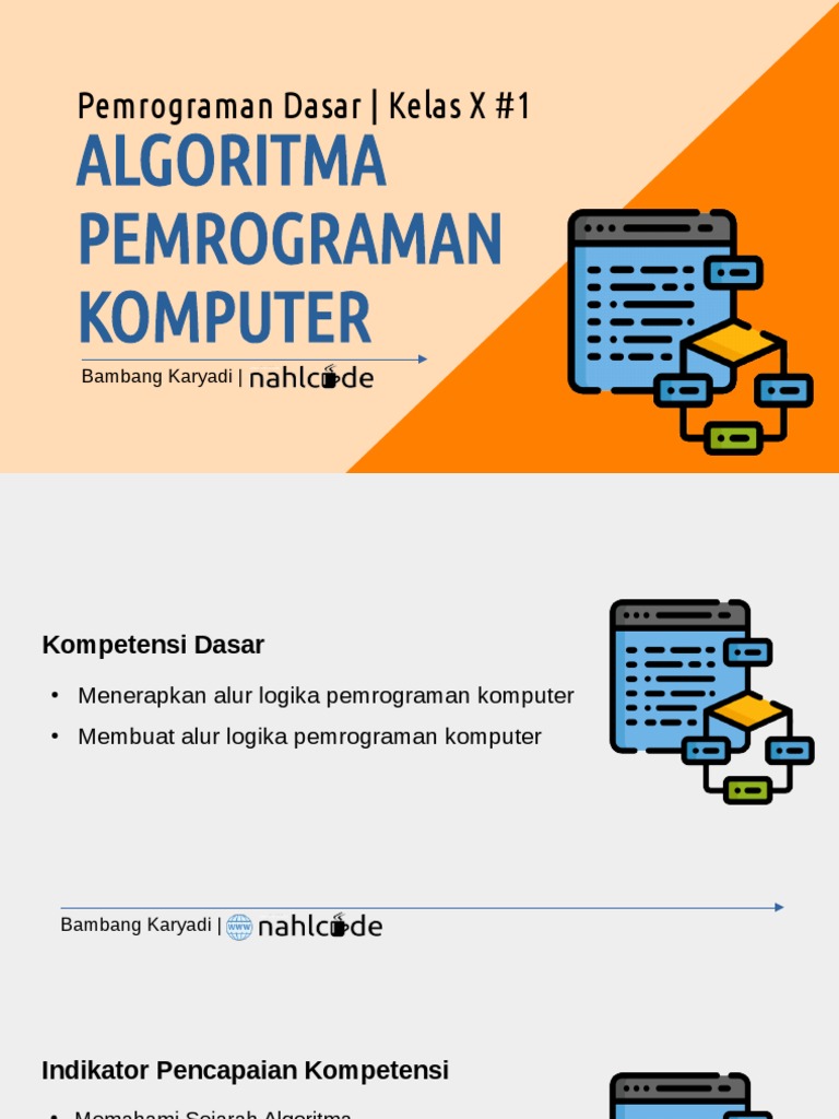 Dasar Algoritma Pemrograman Komputer | PDF | Metode & Bahan Ajar ...