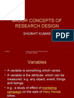 Concepts in Research Design