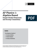 AP Physics 1: Algebra-Based: Sample Student Responses and Scoring Commentary
