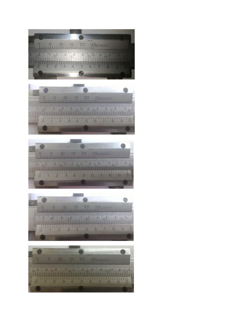 Vernier & Dial Caliper Exercise PDF