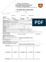 PNP Arrest and Booking Sheet