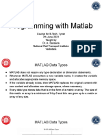 Matlab Data Types