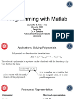 Matlab Polynomial Representation