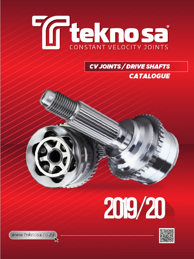 2019 2020 Teknosa Drive Shaft CV Joints Catalogue PDF Land Vehicles