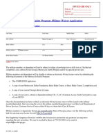 Motorcycle Safety Program Military Waiver Application: Section 1