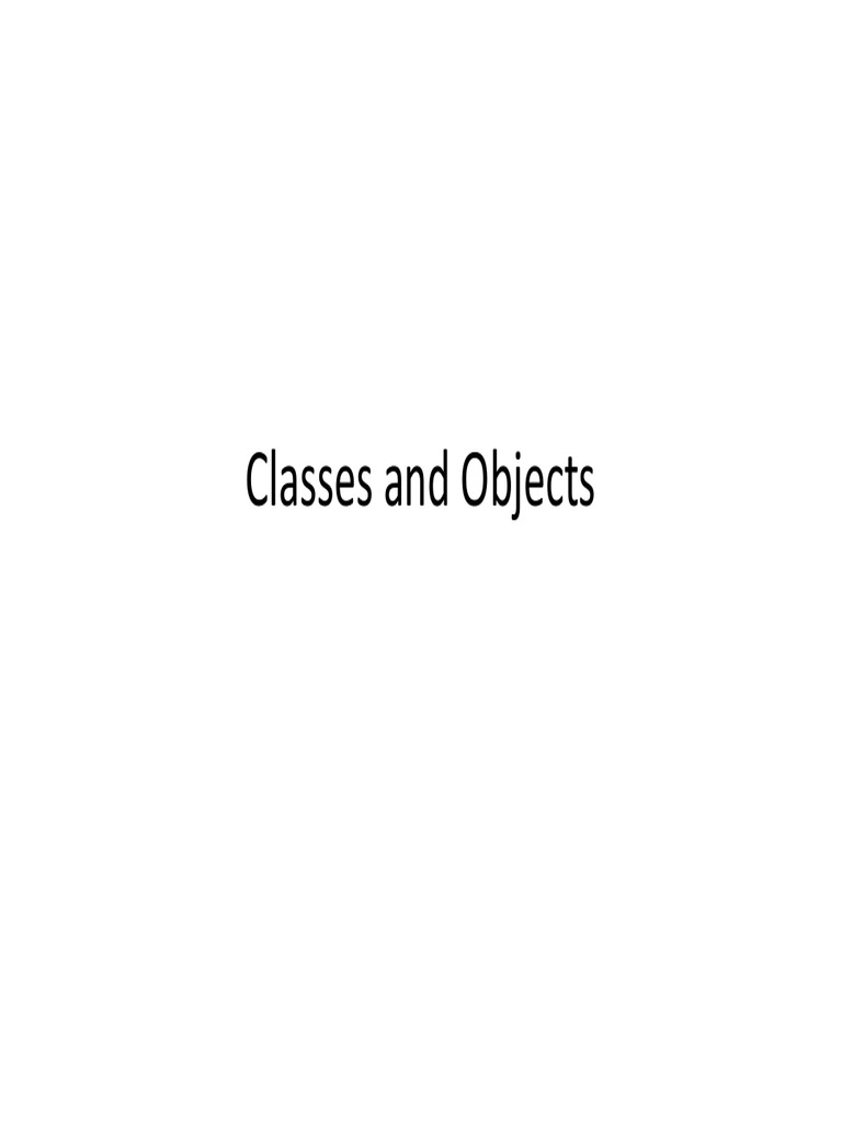 Understanding Classes and Objects in C++ | PDF | Class (Computer ...