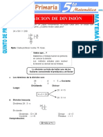 Definición de División para Quinto de Primaria