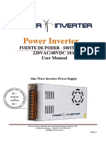 Power Inverter: Fuente de Poder - Switching 220VAC/48VDC 10A User Manual