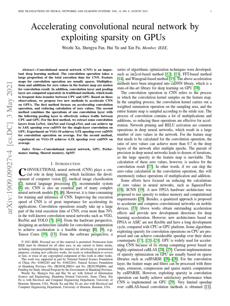 Accelerating Convolutional Neural Network by Exploiting Sparsity On ...