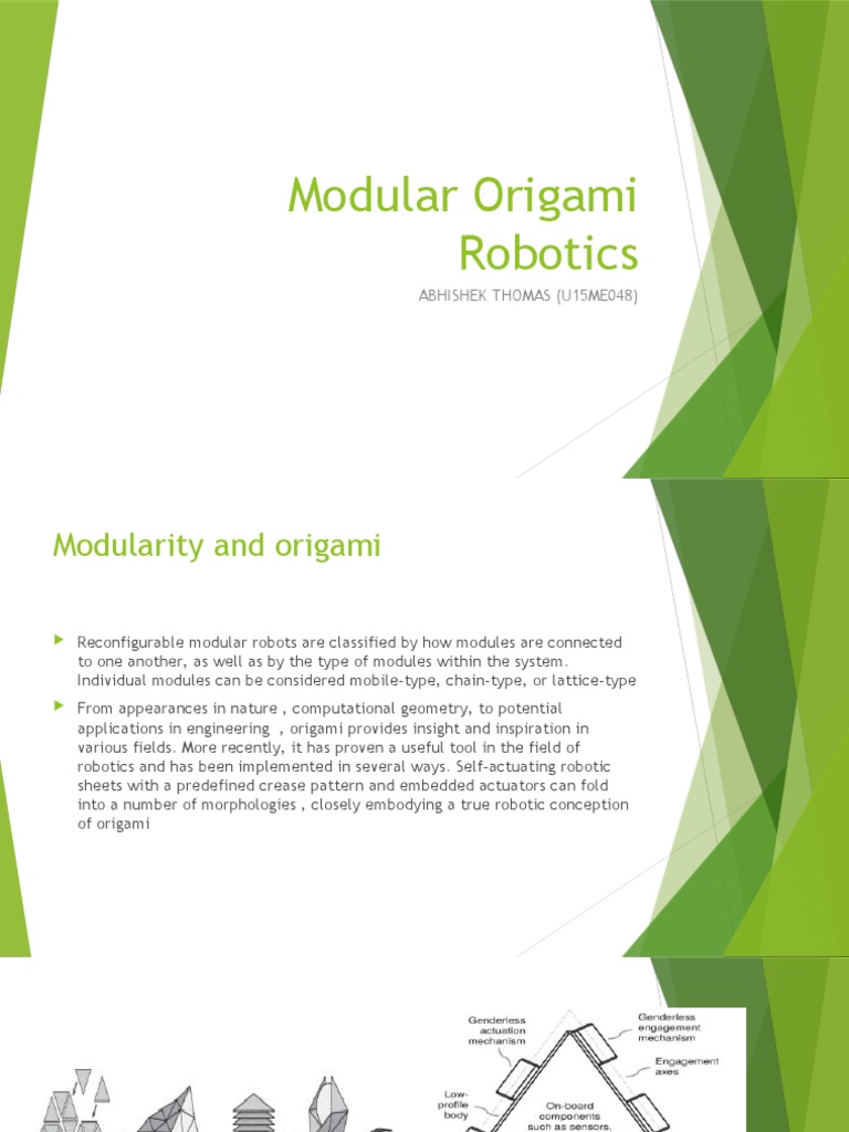 Modular Origami Robotics | PDF | Modularity | Electric Motor