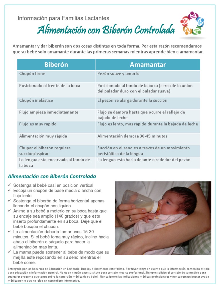 Paced Bottle Feeding SPANISH PDF Amamantamiento Maternidad