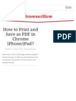 How To Print and Save As PDF in Chrome iPhone/iPa