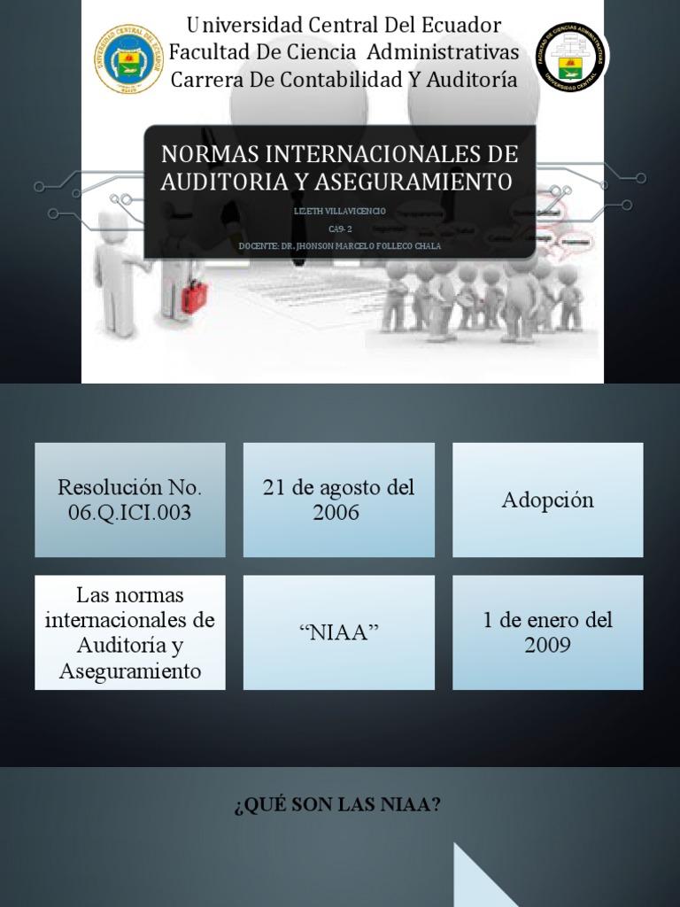 Normas Internacionales de Auditoria y Aseguramiento | PDF | Auditoría ...