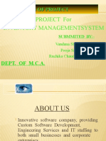 Project For Inventory Managementsystem