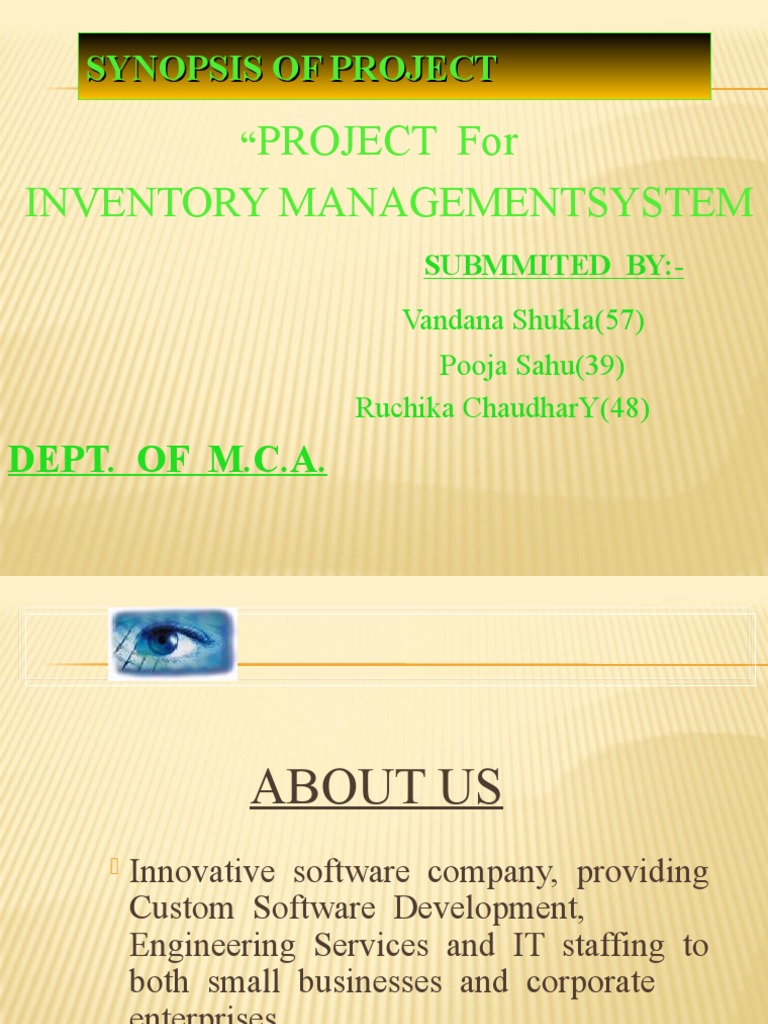 Project For Inventory Managementsystem | PDF | Inventory | Warehouse